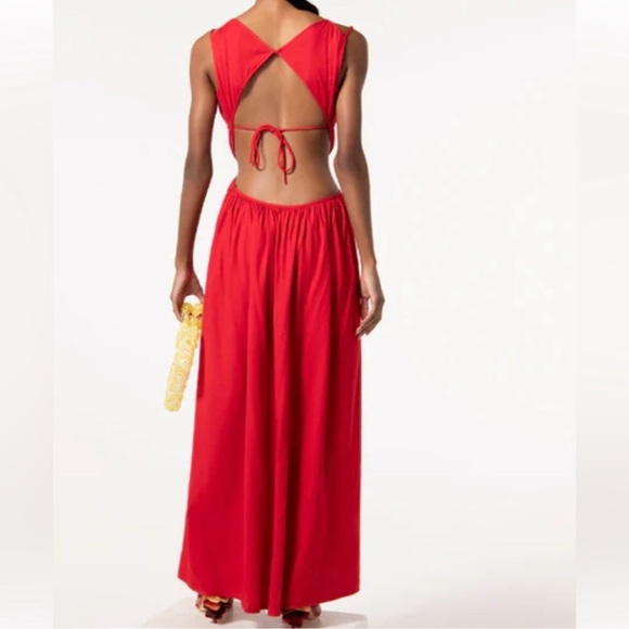 CULT GAIA Dua red linen maxi dress - Picture 2 of 9